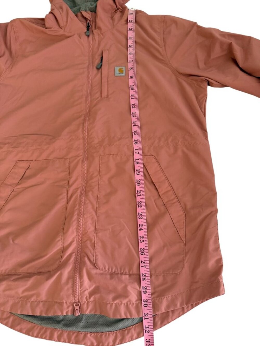 Womens Carhartt Rain Defender Relaxed Fit Lightweight Coat in Rose Size Large - Picture 11 of 16